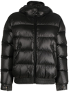 Twinset Duck-feather Hooded Puffer Jacket In Schwarz