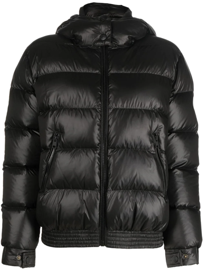 Twinset Duck-feather Hooded Puffer Jacket In Black