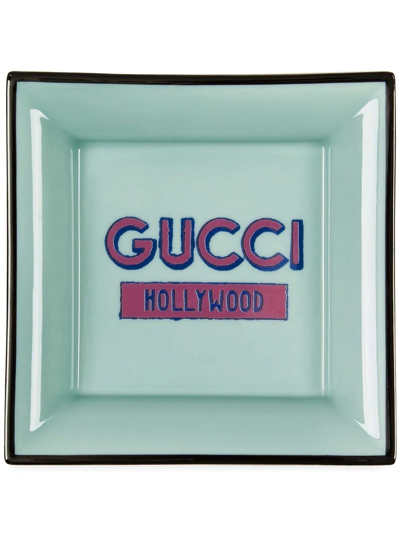 Gucci Hollywood Porcelain Tray In Blau
