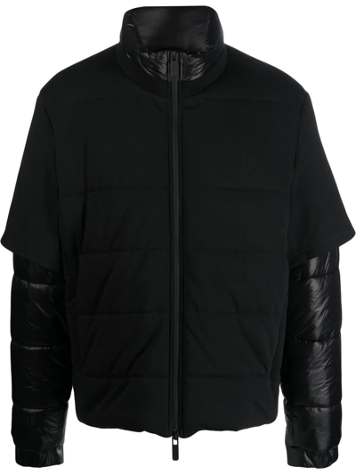 44 Label Group Source Double-layer Puffer Jacket In Black