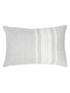 Anaya So Soft Linen Bold Striped Down Pillow In Grey