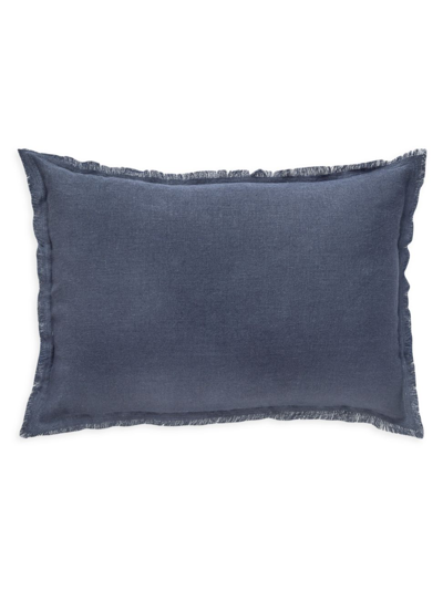 Anaya So Soft Linen Down-alternative Pillow In Navy Blue