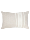 Anaya So Soft Linen Bold Stripes Pillow In White