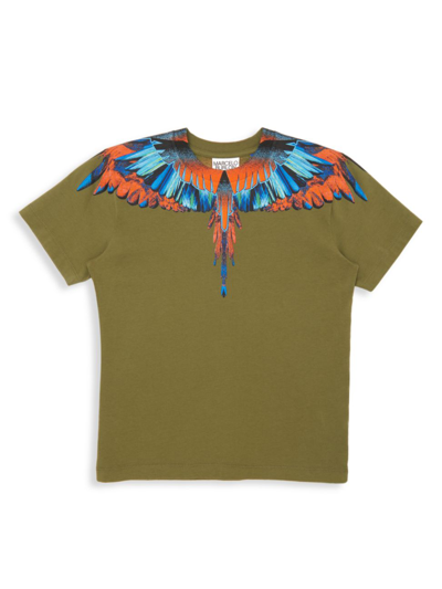 Marcelo Burlon County Of Milan Kids' Little Boy's & Boy's Travel Wings T-shirt In Military Orange