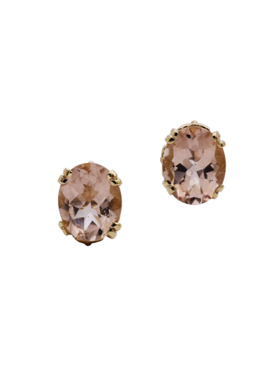 Stephen Dweck Women's Luxury 18k Gold & Morganite Stud Earrings
