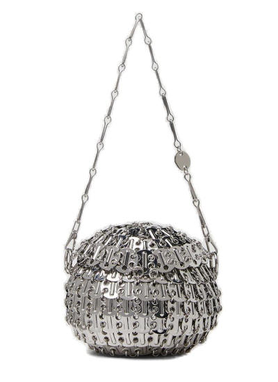 Paco Rabanne 1969 Chainmail Ball Shoulder Bag In Silver