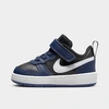 Nike Court Borough Low 2 Baby/toddler Shoes In Midnight Navy/white/black/dark Purple Dust