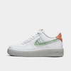 NIKE NIKE BIG KIDS' AIR FORCE 1 CRATER PAINT SWOOSH CASUAL SHOES