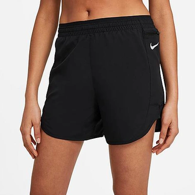 Nike Women's Tempo Luxe Running Shorts In Black/black/reflective Silver
