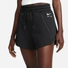 Nike Women's Air High-rise Fleece Shorts In Black/black/white