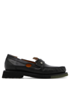 OFF-WHITE OFF-WHITE MEN'S BLACK LEATHER LOAFERS,OMIF012S22LEA0011063 43