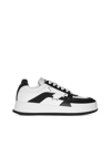 Dsquared2 Canadian Low Top Leather Sneakers In White Black
