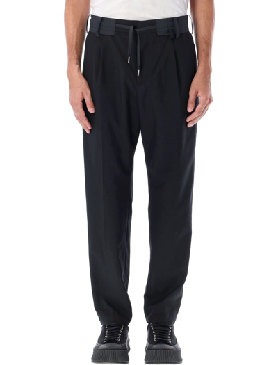 Sacai Wool Blend Pants In Black