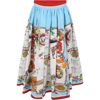 DOLCE & GABBANA WHITE SKIRT FOR GIRL WITH COLORFUL PRINT