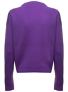 ALLUDE PURPLE SWEATER IN KNITTTED CASHMERE BLEND ALLUDE WOMAN