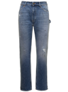WASHINGTON DEE CEE BLUE FARMER JEANS IN DENIM WITH POCKETS AND RIPPED AND STAINED EFFECT WSASHINGTON DEE CEE WOMAN