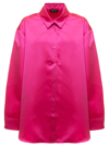 The Andamane Satin-finish Long-sleeve Shirt In Fuxia