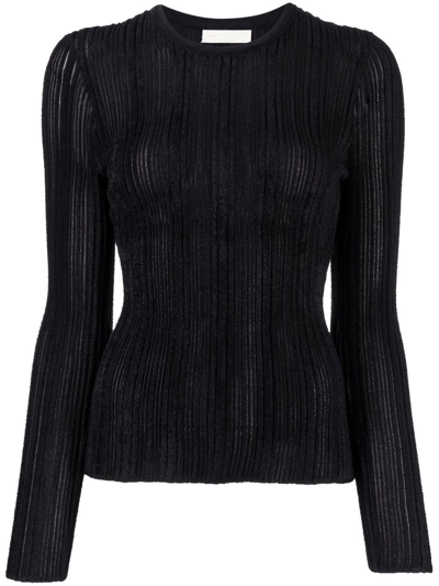 Ulla Johnson Lyana Ribbed Sweater In Black | ModeSens