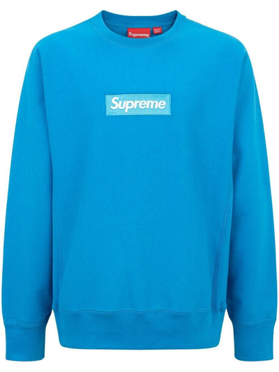 Supreme Box Logo Sweatshirt In Blue