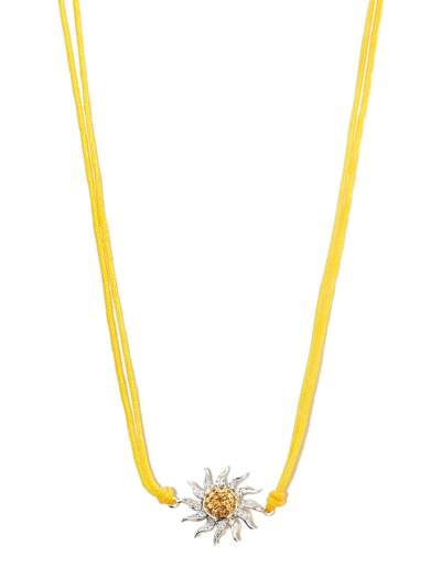 Yvonne Léon 9kt Yellow Gold Daisy Citrine Necklace