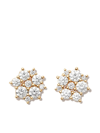 SYDNEY EVAN 14KT YELLOW GOLD COCKTAIL DISC DIAMOND STUD EARRINGS