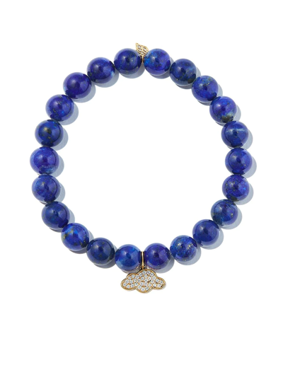 SYDNEY EVAN 14KT YELLOW GOLD LAPIS LAZULI CHARM BRACELET