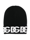 DOLCE & GABBANA LOGO-KNIT VIRGIN WOOL BEANIE