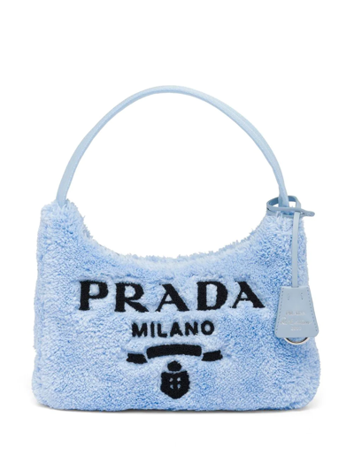Prada Re-edition 2000 Terry Mini Bag In Blue