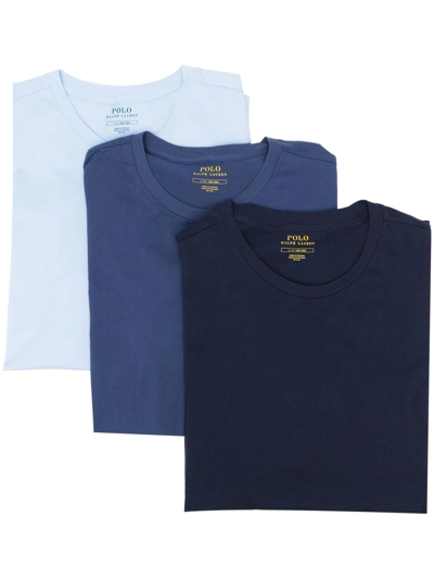 Polo Ralph Lauren 3 Pack Polo Ponyt-shirt In Blue