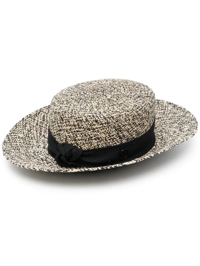 Maison Michel Kendall Woven Sun Hat In Neutrals