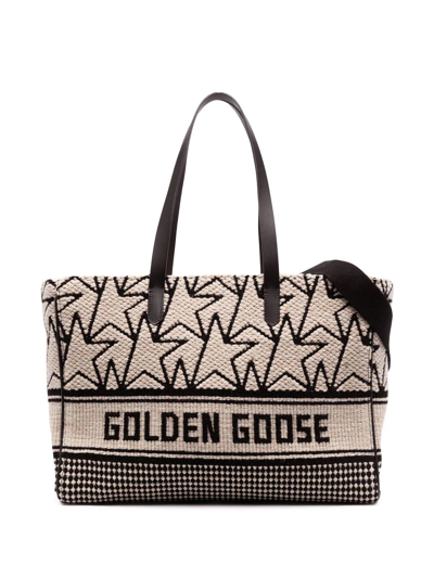 Golden Goose California Large Jacquard Tote Bag In Beige