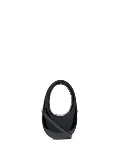 Coperni Mini Swipe Leather Top Handle Bag In Black