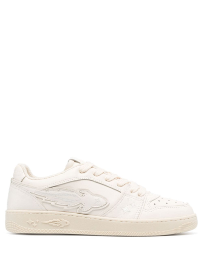 Enterprise Japan Milk Leather Ej Rocket Low-top Trainers In Blanco