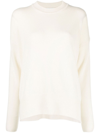 Jil Sander Roll-neck Virgin Wool Jumper In Neutrals