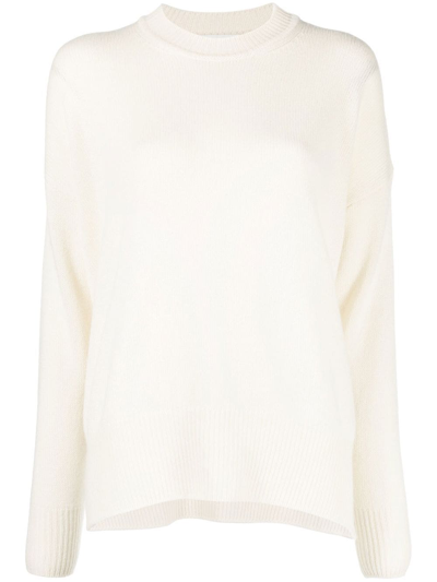 Jil Sander Knitted Cashmere Jumper In Neutrals