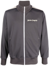 Palm Angels Slim-fit Logo-print Striped Shell Track Jacket In Grey