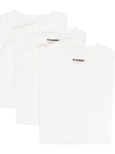 Jil Sander Short-sleeve 3-pack T-shirts In White