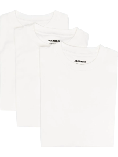 Jil Sander Pack Of 3 Long Sleeved T-shirt Men In White