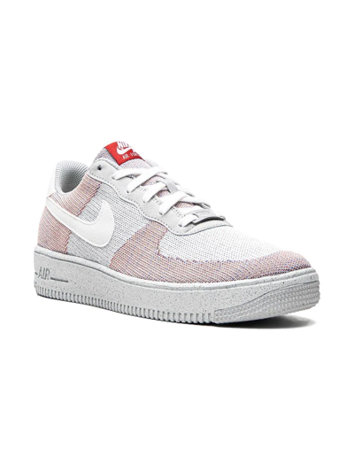 Nike Kids' Air Force 1 Crater Flyknit 运动鞋 In Grey