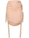 DION LEE DORIC RUCHED MIDI SKIRT