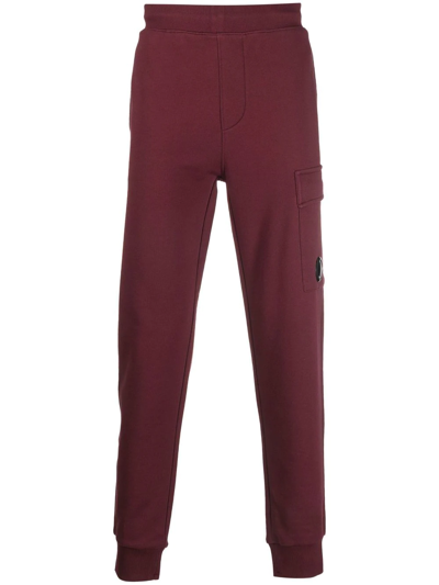 C.p. Company Logo-patch Track Pants In Rot