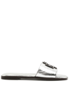 TORY BURCH INES LEATHER SLIDES
