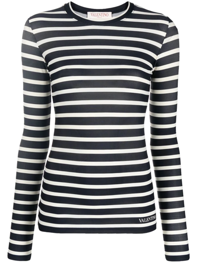 VALENTINO STRIPED KNITTED TOP