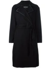 TOM FORD TOM FORD THICK LAPELS BELTED COAT - BLACK,CP1315FAX11411732973
