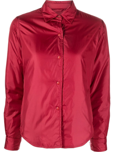Aspesi Press-stud Shirt Jacket In Rosso Red