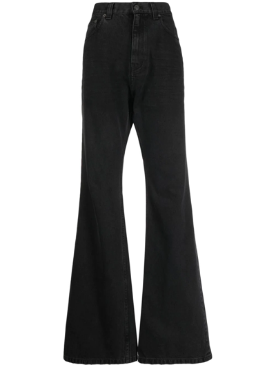 Balenciaga Flared Denim Jeans In Black