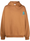 Marni Snake Graphic Print Hoodie In Brown