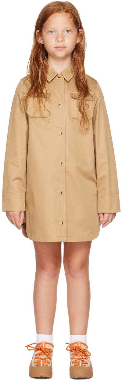 Burberry Kids Brown Eliza Dress In Archive Beige