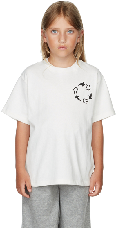 Molo Kids White Rodney T-shirt In 7766 Smile On