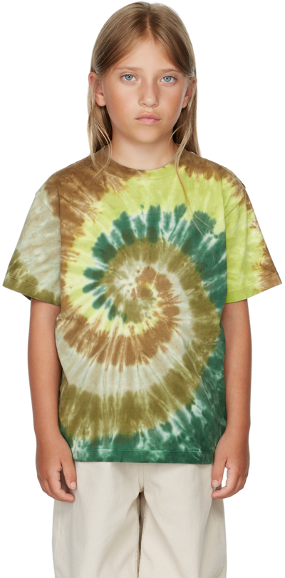Molo Kids Green Riley T-shirt In 7714 Green Swirl